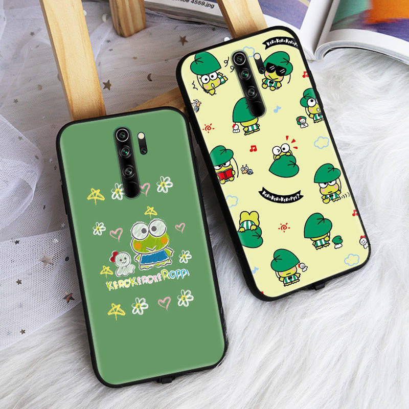 Black Case for iPhone 16 15 Plus 14 13 12 11 Pro 8 6 SE XR XS Max P30 Nova 5T Y5P Y6 Y7 Y8P Y9 Realme C30 C33 C31 L-23 Frog Keroppi