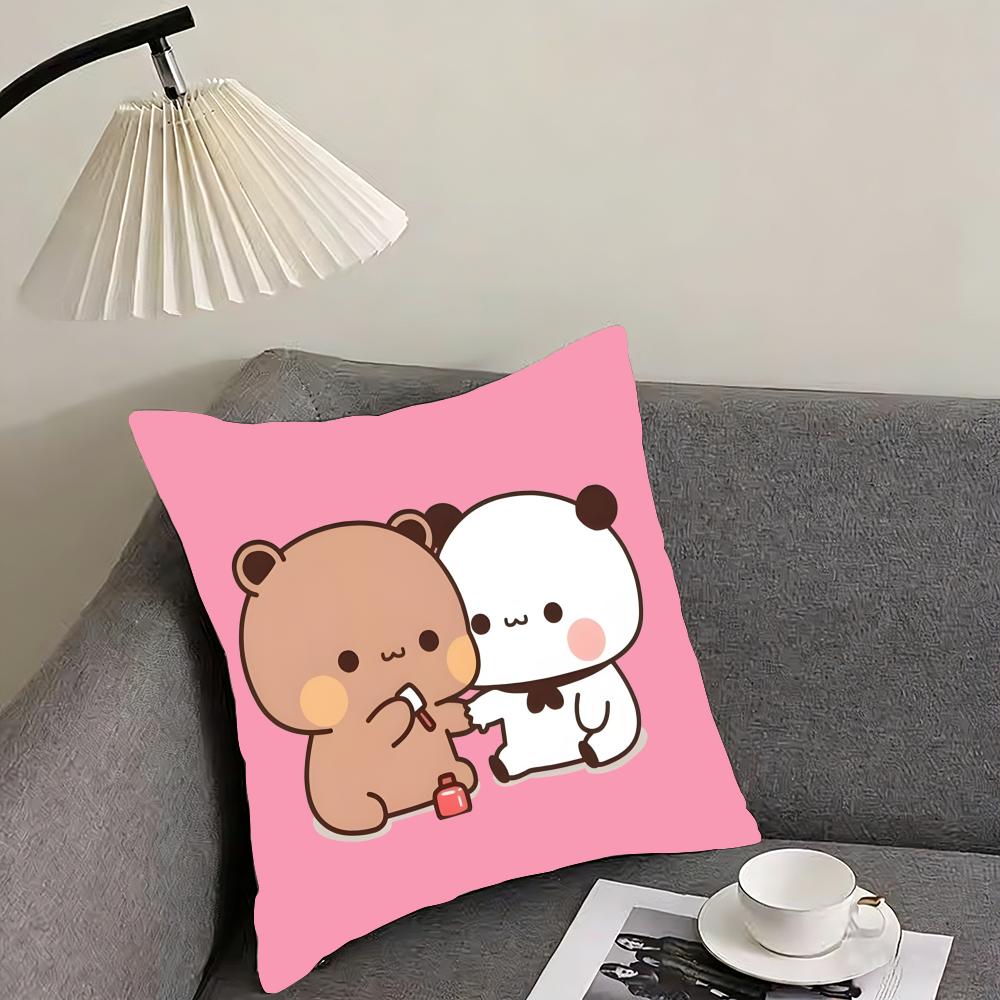 Чехол для подушки P-Panda Bubu And Dudu, двусторонний, плюшевый – Для автомобиля, дивана, спальни, идеально подходит в качестве подарка.