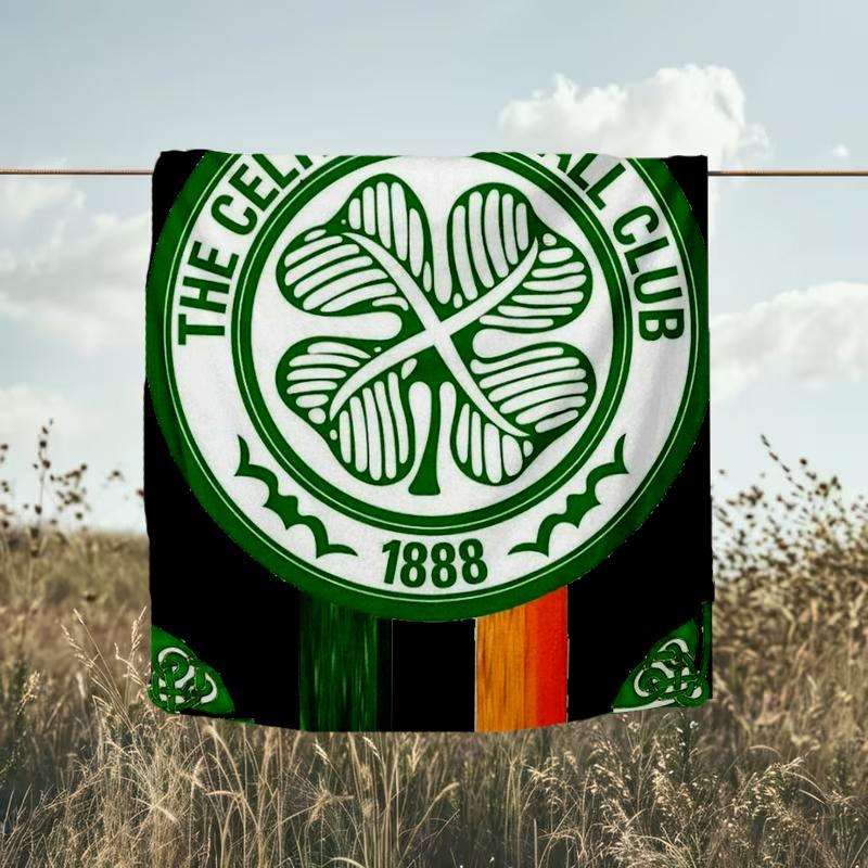 1PC Celtic Football Club Crest Printed Soft Flannel Blanket Throw for Adult Bedroom Living Room Sofa Camping Travel Fan gifts Christmas Gifts