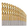 19pcs Roll-Forged Twist Drill Bit Set Anti-Rust Gold Finish Metric Drill Bit Set  For Wood