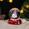 Рождественский ночник в виде хрустального шара с 3D Санта-Клаусом и снеговиком