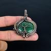 Tree Of Life Emerald Pendant, 999 Copper Wire Wrapped Pendant Gemstone Jewelry, Handmade Tree Of Life Pendant Amazing Jewelry, Gift For Her