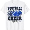 Football & Cheer Mom Mama of Both Cheerleader Blue Unisex T-Shirt