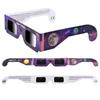 5Pcs Premium Eclipse Glasses AAS Approved Solar Eyeglasses CE and ISO Certified HD Filter Film Crisp Image Goggles Paper Eyewear