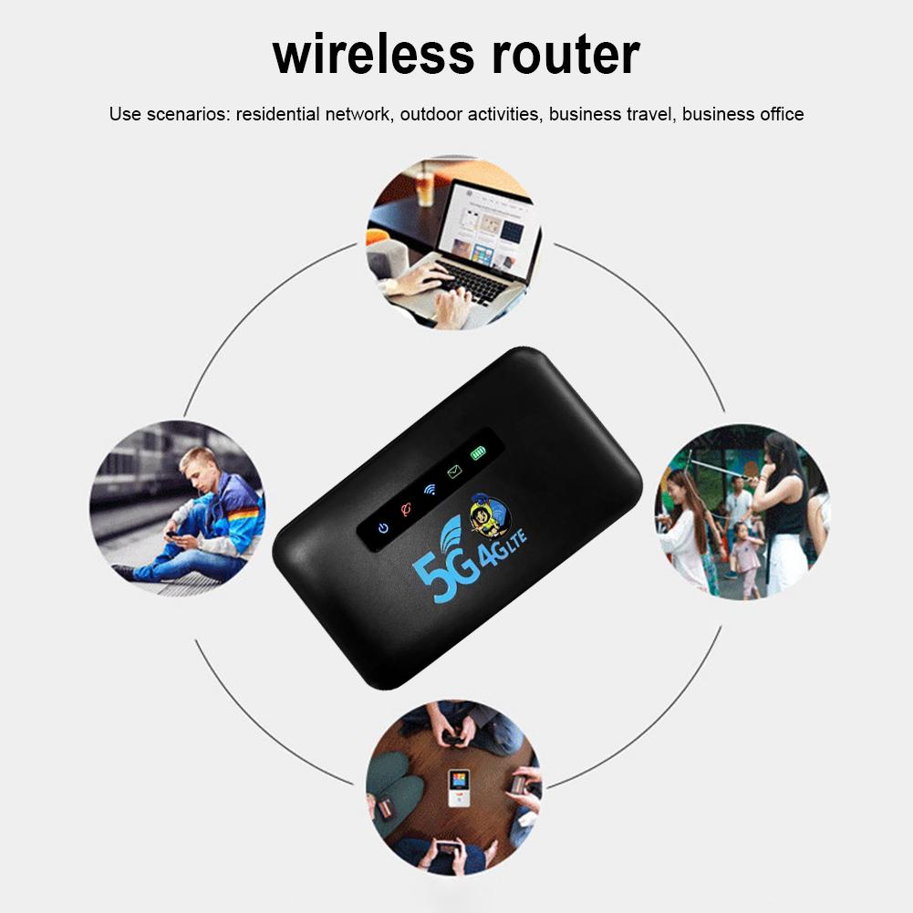 4G LTE Роутер 150 Мбит/с Портативный Беспроводной WiFi Мобильный Хотспот Донгл Сетевая Карта Адаптер LAN RJ45 2600 мАч со Слотом для SIM-карты