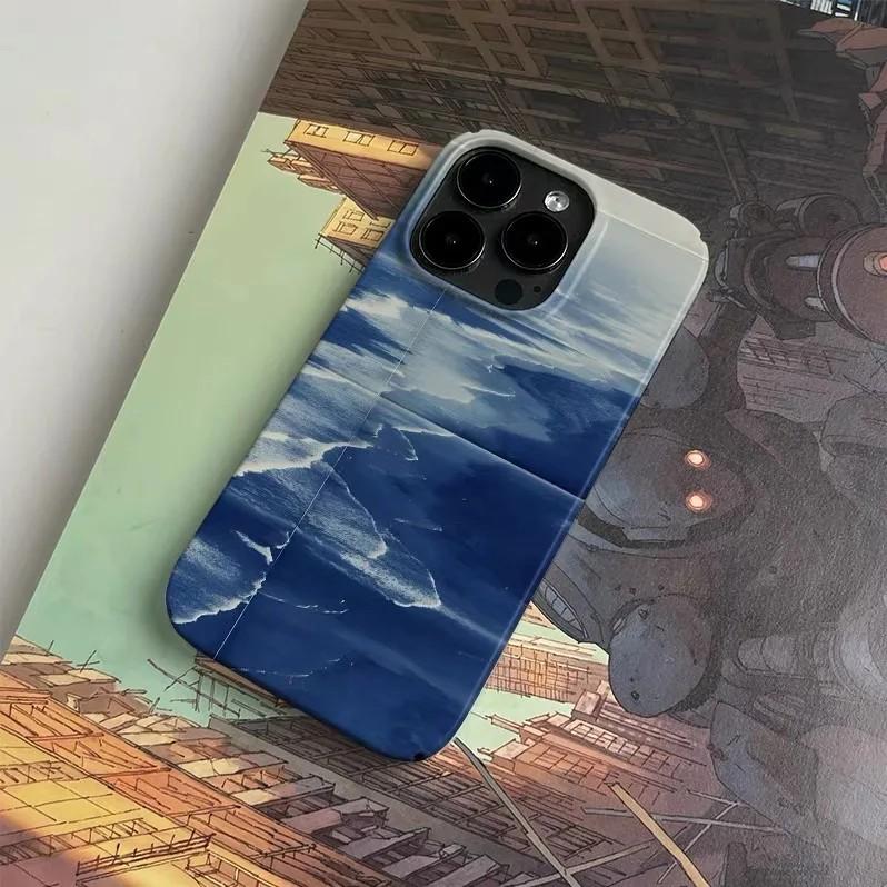 Роскошный Clmj Ins Корейский Красный Арт Тень Чехол для Телефона для iPhone 17 16 15 14 13 12 11 Pro Max Plus Air Глянцевая Пленка Жесткая ПК Крышка