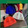 Color Acrylic Solid Knit Hat Elastic Fit Autumn Winter Cold Protection Supplies