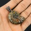 Древо Жизни Аммонит Ископаемый Драгоценный Камень Медная Проволока Обертывание Кулон Ручной Работы Ювелирные Изделия Свадебный Подарок