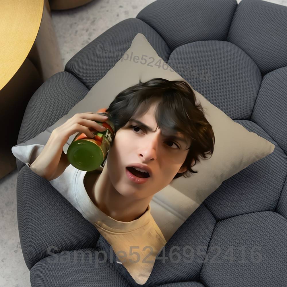 FFinn Wolfhard Stranger Pillow Case Cover Square for Decorative Cushion Bed Couch Sofa Classic Style Machine Washable