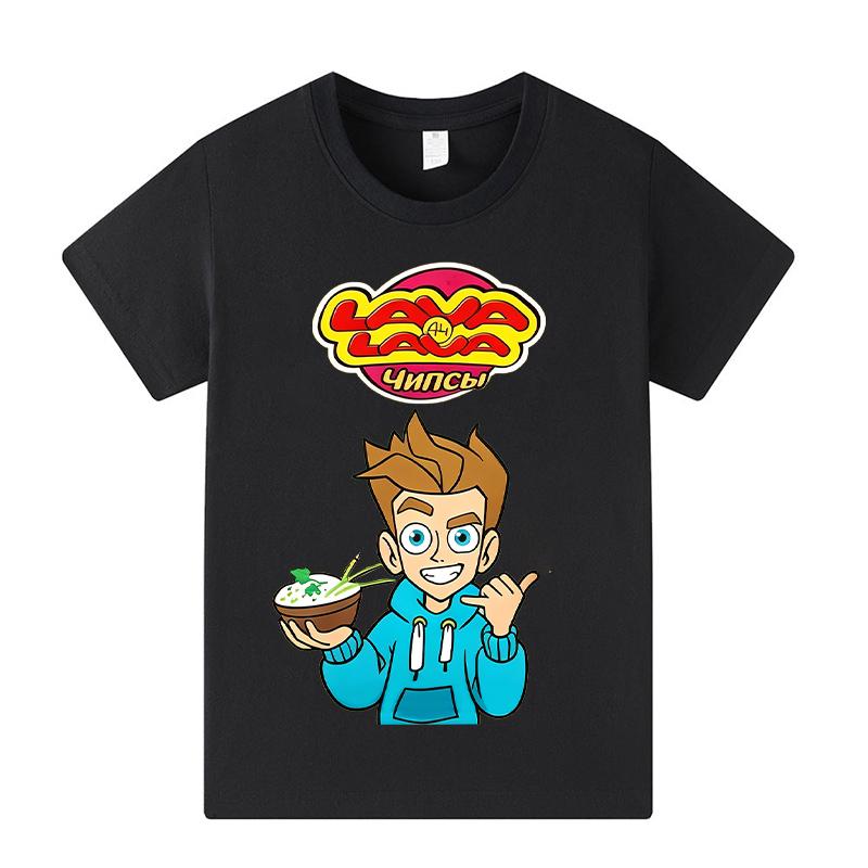 Merch A4 Graphic Print T-Shirt Boy Girl 2026 Summer Short Sleeved Kids Loose Comfortable Tshirt Top Children