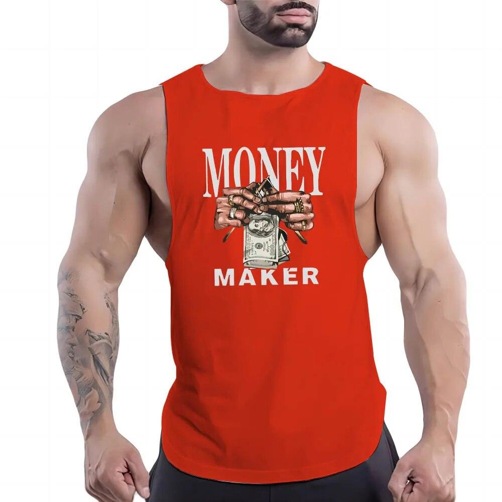 Летняя мужская повседневная спортивная жилетка с круглым вырезом для взрослых, простая модная дышащая футболка без рукавов с креативной графикой и 2d принтом