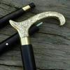 Antique Style Victorian Vintage Designer Brass Handle Cane Wooden Walking Stick