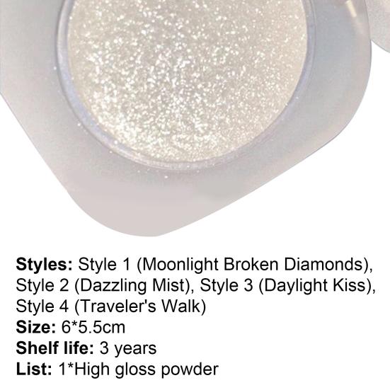 Пудра-хайлайтер Multi-Use Glitter Синтетический глиттер Подсвечивающая пудра для макияжа для девочек