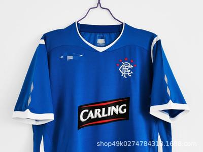Домашняя футболка Rangers сезона 2008/09, футбольная майка, рубашка тайской версии, дропшиппинг с печатью номера