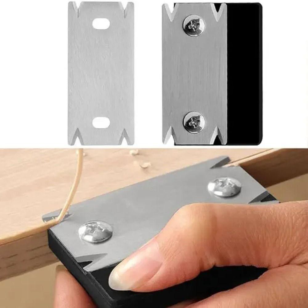 Square Manual Edge Trimmer Steel Woodworking Edge Corner Planer Burr Scraper Board Wood Chamfering