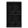 Record Cabinet Black Oak Effect 44.5 x 36.5 x 74.5 cm