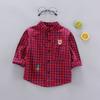 Boys Long Sleeve Plaid Button-Up Shirt for Spring and Autumn