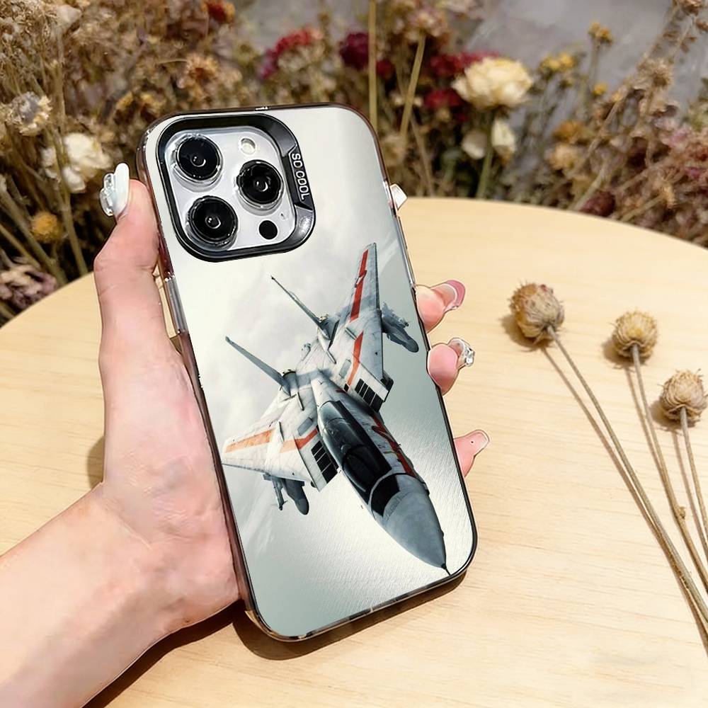 Крутой чехол для телефона с изображением самолета для iPhone 17,16,15,14,13,12,11 Plus,Pro Max,XS,Разноцветный Серебристый чехол для телефона Funda Cover