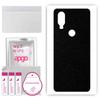 Apgo Protective Skin Sticker for the Back Compatible with Motorola One Vision, Wrap Film, Foil, Vinyl - Pattern Matte Black