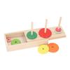 Puzzle Game Wooden Tower Educational Logical Thinking Training 10 Rings Tower Intellectual Toy