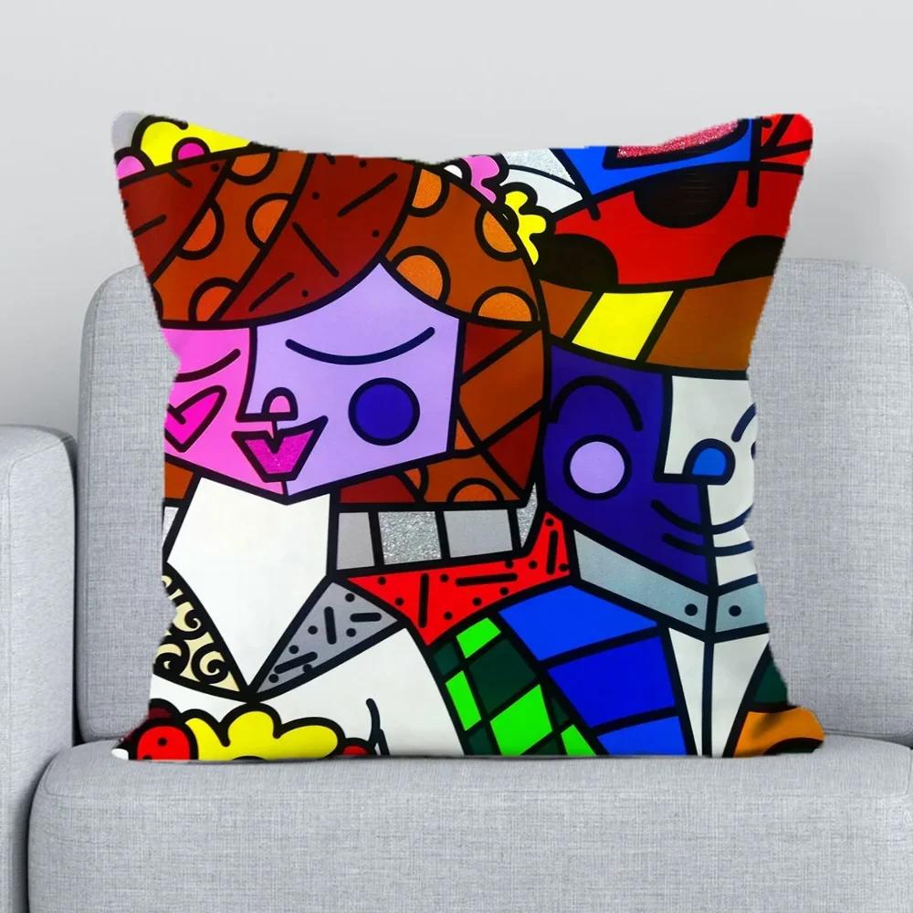 Britto Couch Pillows for Bedroom Pillow Cases for Bed Decorative Sofa Cushion Cover 60x60cm Bedroom Home Decoration Accessories