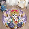 Auspicious Elephant Circular Carpet Home Decoration Bedroom Area Soft Flannel Mats Bohemian Style Room Decoration Carpet