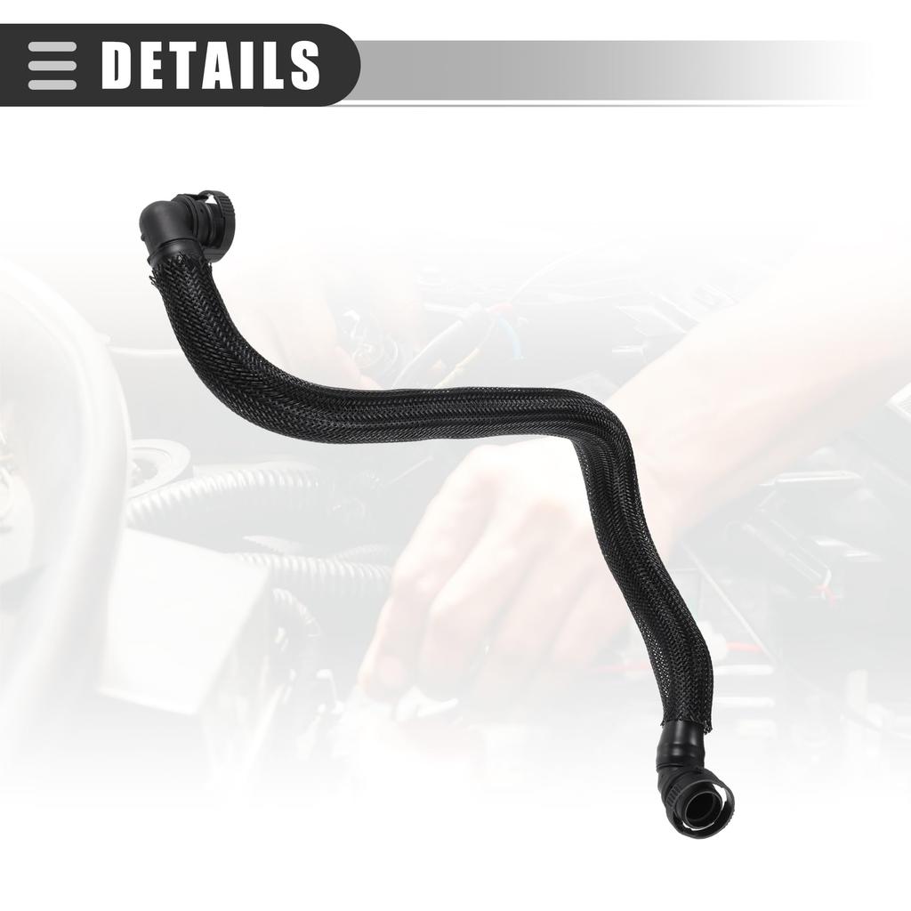 Motoforti Crankcase Vent Hose Tube, PC-V Valve Hose for Mini Cooper 1.6L 2007-2012, Plastic, Part Numbers 11157605186/11157565449, Black