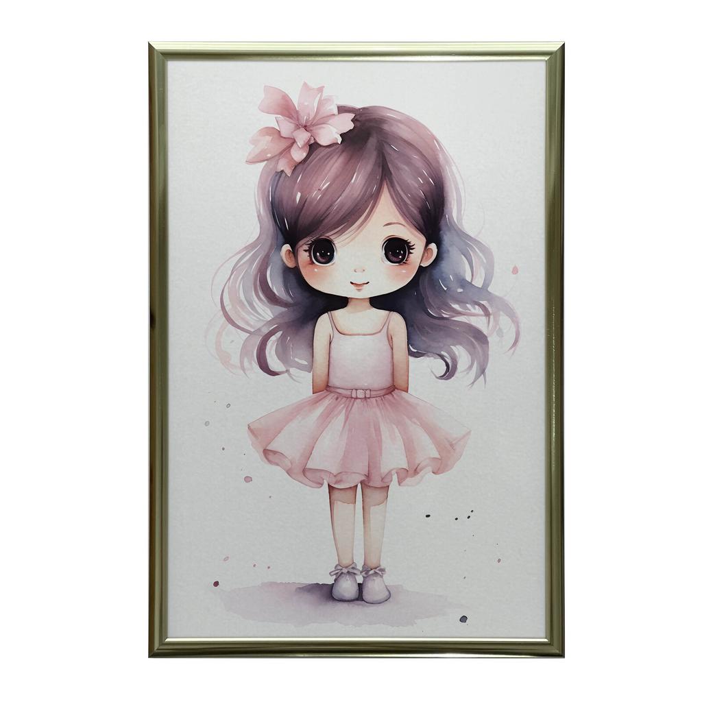 Mała Księżniczka Mała Księżniczka, 30X40 Cm, Rama Aluminiowa Złota, Papier Matowy 230 Gsm