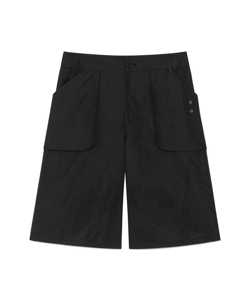THE COLDEST MOMENT Tcm Pocket Panel Half Pants (Black)