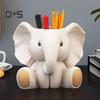 Elephant Pen Holder Fading-resistant Resin Desk Organizer Multifunctional Office Decor Perfect Desk Accessories