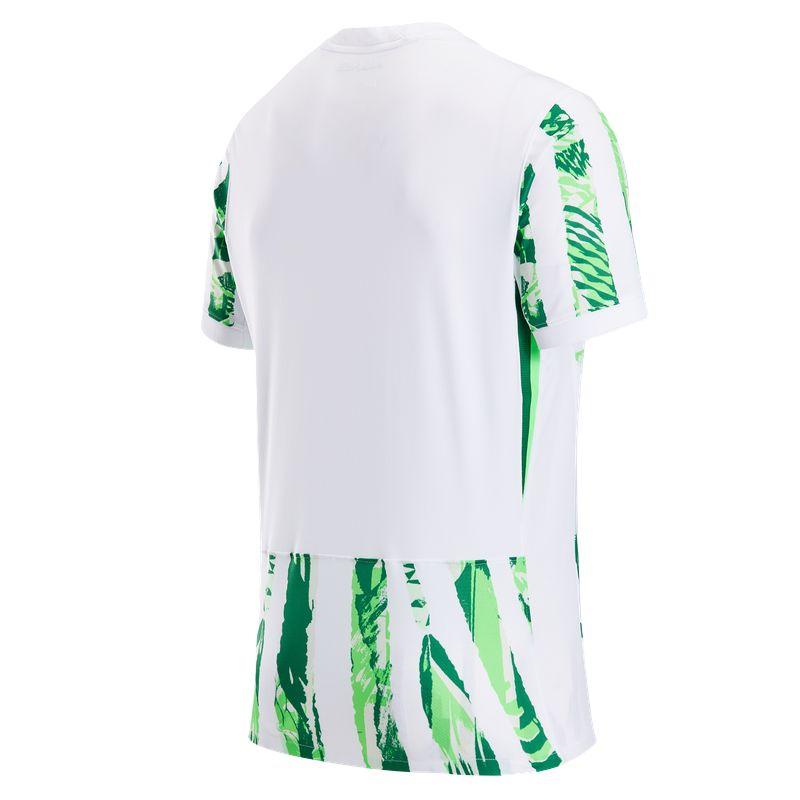 Nike Dri-Fit Fan Edition Сезон 2025 Футболка с коротким рукавом с быстрой сушкой Команда Нигерии Мужские топы Белый Сосново-зеленый Насыщенно-зеленый HM9660-100