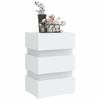 Maison Exclusive - Table de chevet à LED blanc 45x35x67 cm bois d'ingénierie