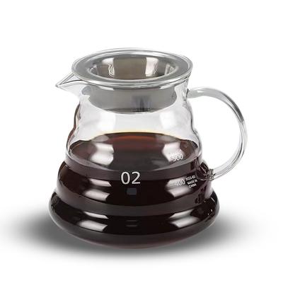 FGIUKC Кофейный сервиз Термостойкий стеклянный кофейный дриппер 600 мл со шкалой для 2-4 человек