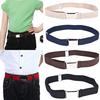 Детские однотонные холщовые ремни унисекс, эластичный регулируемый ремень для мальчиков и девочек