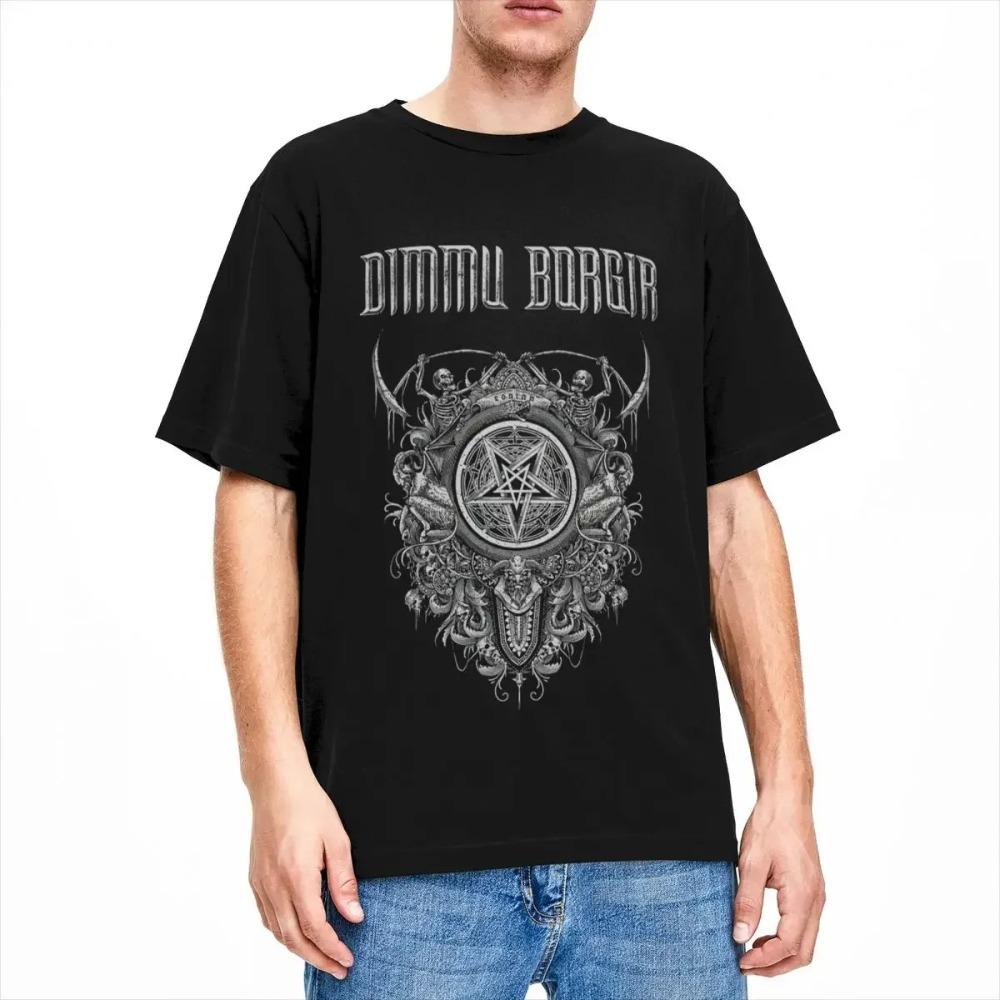 Черная метал-группа Borgir Eonian Song Dimmu Футболка Мерч Мужская Женская Хлопковая Повседневная Футболка с Круглым Вырезом Топы Уникальная