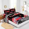 Four-Piece Mattress Racing Game Construction Car 3D Digital Printing Set Mattress Protective Cover