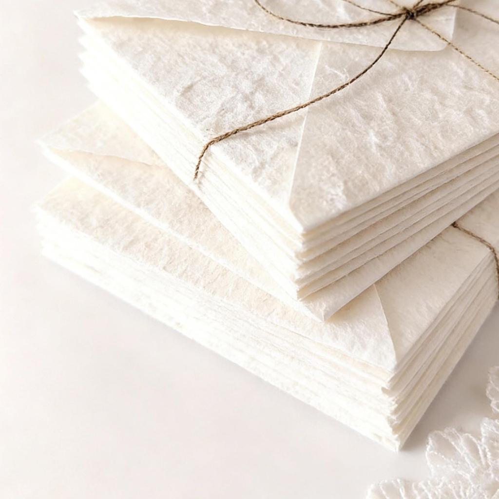 High-End Embossed Cotton Paper Envelopes for Weddings & Business Invitations, Handmade with an Antique Texture