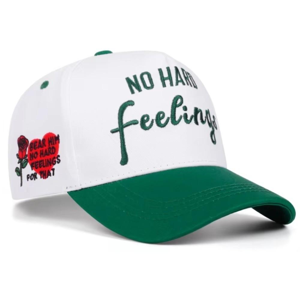 Rose Embroidery Duckbill Hats NO HARD Letter Casual Caps Fashion Baseball Caps Outdoor