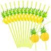 50 шт. Ананасовые трубочки Ананасовые трубочки для коктейлей Тропические трубочки Коктейльные трубочки Гавайские трубочки для вечеринки Луау, вечеринки у бассейна, Гавайские принадлежности для вечеринок