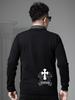 European Style Fake Two-Piece Sweater for Men, 2025 Autumn and Winter New Round Neck High-End Printed Warm Knit Base Shirt