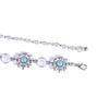 Mei Mary Turquoise waist chain - women's versatile alloy chain with floral gemstone accents