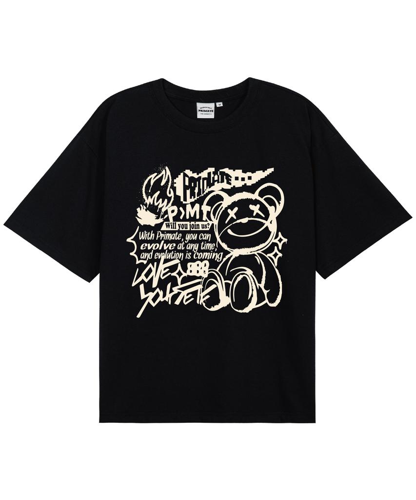 PRIMATE [Cool Cotton] Burning Oversized Short Sleeve T-Shirt 8 Colors (Type A)