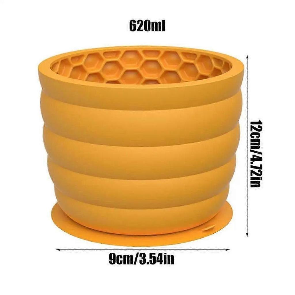 Dog Slow Feeder Lick Bowl 620ml Pet Food Bowls Interactive Dog Feeding Bowls With Suction Cups Keeps For Pets