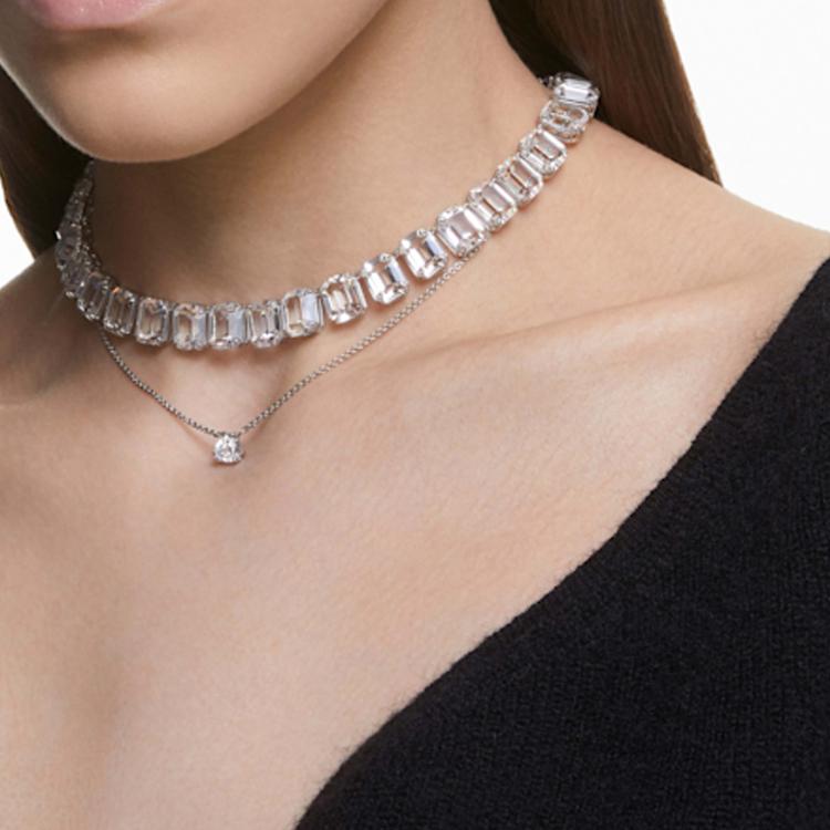 Swarovski Matri Rhodium plated Necklaces Womens White