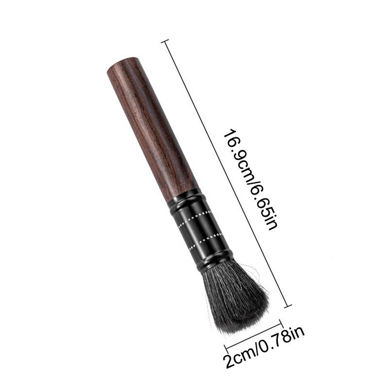Щетка для эспрессо Деревянная ручка Щетка для чистки 16,9 см Гибкая щетка для кофейной пудры Мягкая щетка для чистки эспрессо-машины Для дома
