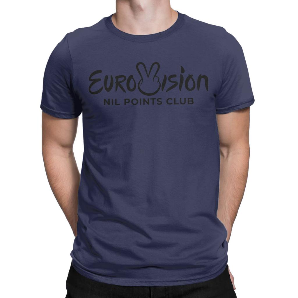 Eurovision Song Contest Nil Points Club T Shirt Men's  Pure Cotton Fun T-Shirts O Neck  Tee Shirt Short Sleeve Clothes Original