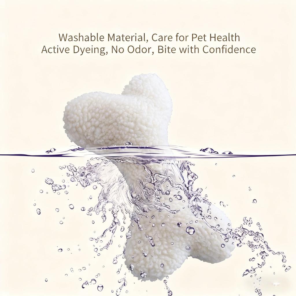 Vermont Style Wool Bone Dog Toy - A Soft and Comfortable Plush Toy Suitable for Medium-sized Dogs and Puppies. Safe - A Cute and Soothing Pet Toy