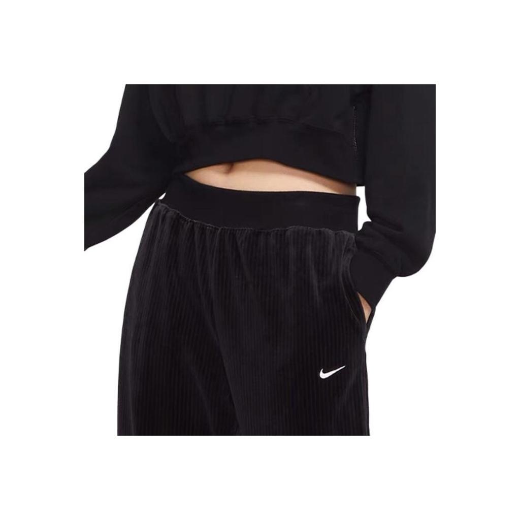 Nike Однотонные вельветовые трикотажные брюки-джоггеры женские, черные DO2914-010