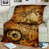 29 Style New Retro Marine Nautical Chart Compass Map Blanket,Soft Throw Blanket for Home Bedroom Bed Sofa Travel Office Cover
