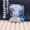 Flocking Keychain Cute Doll Doll Pendant PVC Transparent Bag Luminous Bag Hanging Jewelry